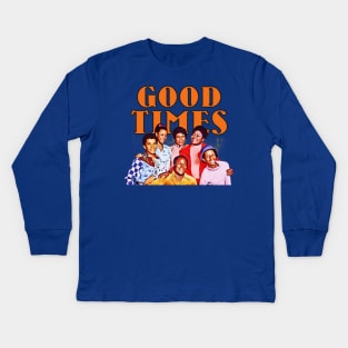 Good Times 70s tv show vintage retro Kids Long Sleeve T-Shirt